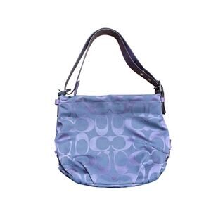 Vintage Y2K Coach Purple Signature Duffle Canvas Soho Bag